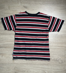 Vintage Bitch Skateboards Striped T Shirt Men’s Size Large 90S
