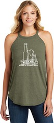 St Patricks Day Beer Me Ladies Tri Rocker Tank Top