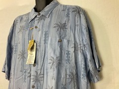 Batik Bay Light Blue Hawaiian Print Button Down Shirt Men’s Size XL NWT