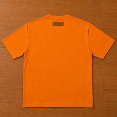 LOUIS VUITTON SMALL ORANGE EMBOSSED LV LOGO T-SHIRT MEN’S DESIGNER TEE