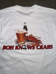 Vintage Y2K National Bohemian Natty Boh Knows Crabs Maryland T-Shirt Medium