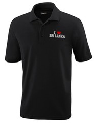 Performance Golf Tees I Love Sri Lanka Short Sleeves Polo Shirts for Men