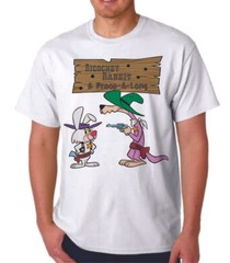 RICOCHET RABBIT & DROOP-A-LONG CARTOON T-SHIRT HANNA BARBERA CEREAL