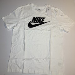 Nike Men’s T-Shirt Large White Black Logo Short Sleeve Crew Neck Casual Tee NWT