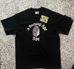 A Bathing Ape BAPE Black Ape Head Logo Graphic Tee Men’s M Crew Neck SS