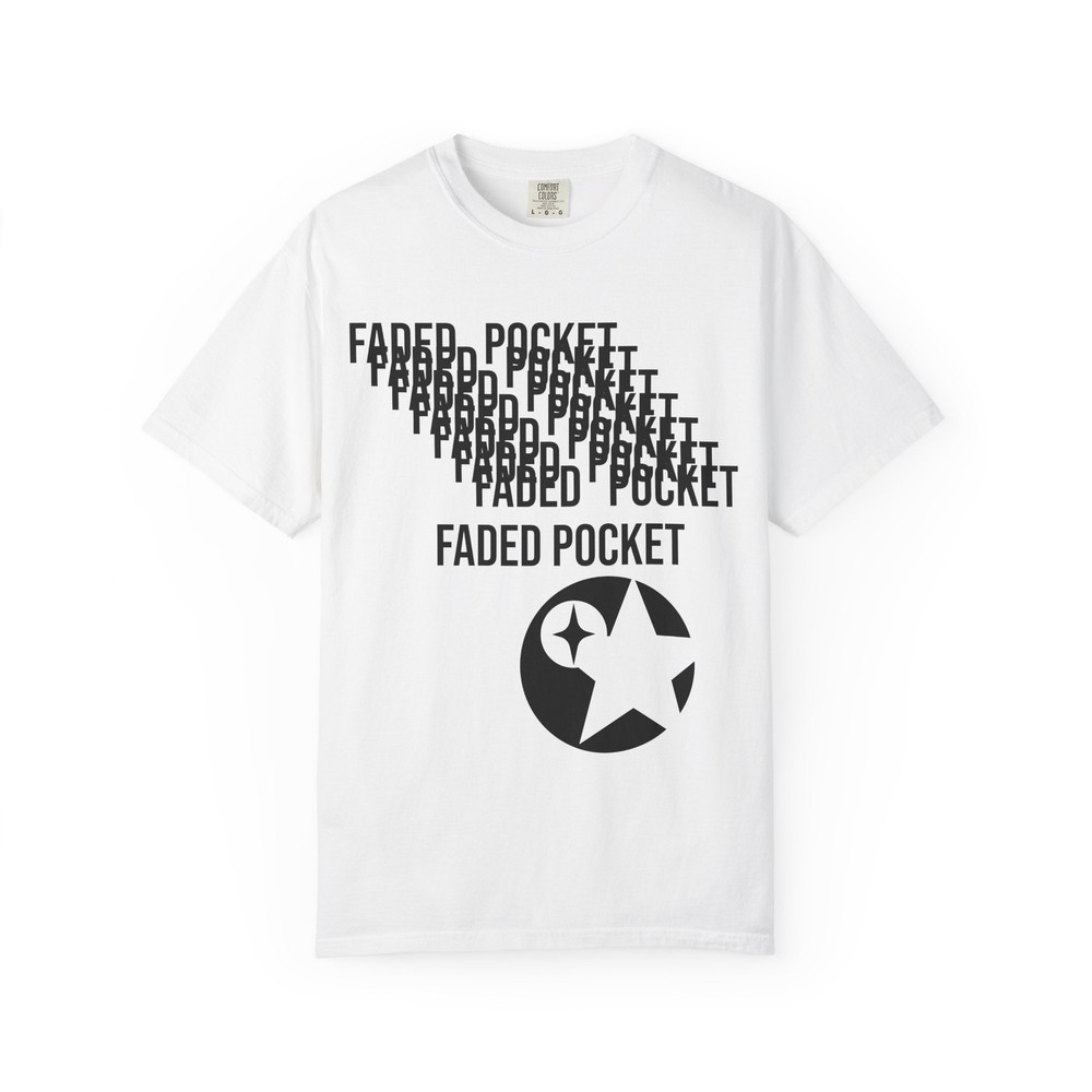 Faded Pocket typography tee T-Shirt | star graphic