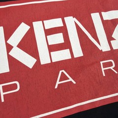 KENZO Paris Box Logo T Shirt short sleeve Black Red Small