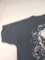Gothic Woman Skull Graphics Mens XL Black Cotton T-shirt