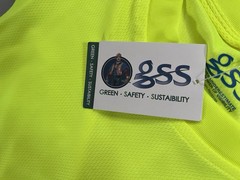 Lot 2 Short Sleeve GSS Hi Visibility Workwear Shirt Neon Yellow XXL Pocket