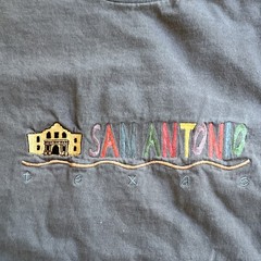 VTG San Antonio Texas Embroidered Logo Tee Shirt M