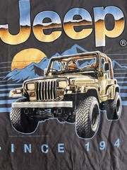 JEEP T-Shirt JEDCO Brand Men’s Small-100% Cotton Gray and Graphic Print