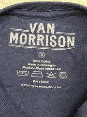 New Van Morrison US Tour 2023 Band T Shirt Mens Small Navy Blue Graphic Concert