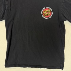 Santa Cruz Shirt Mens Medium Black Classic Dot Skateboard Graphic Logo Tee