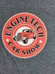 Engine Tech Hot Rod Custome Car Show Graphics Mens Gray T-shirt Size 4XL
