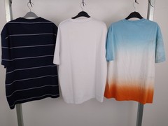 M&S Men’s 3Pcs Relaxed Fit Cotton T-shirts Size L Navy White Blue NEW