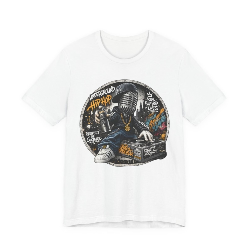 Underground Hip Hop T Shirt Graphic Tee DJSpray Paint Next Level 3600 Custom Men