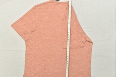 Lucky Brand Men’s T Shirt V Neck Short Sleeve Orange Linen Blend Size 3XLT NEW