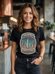 Taipei Taiwan Night Market Graphic T-Shirt Unisex Travel Tee