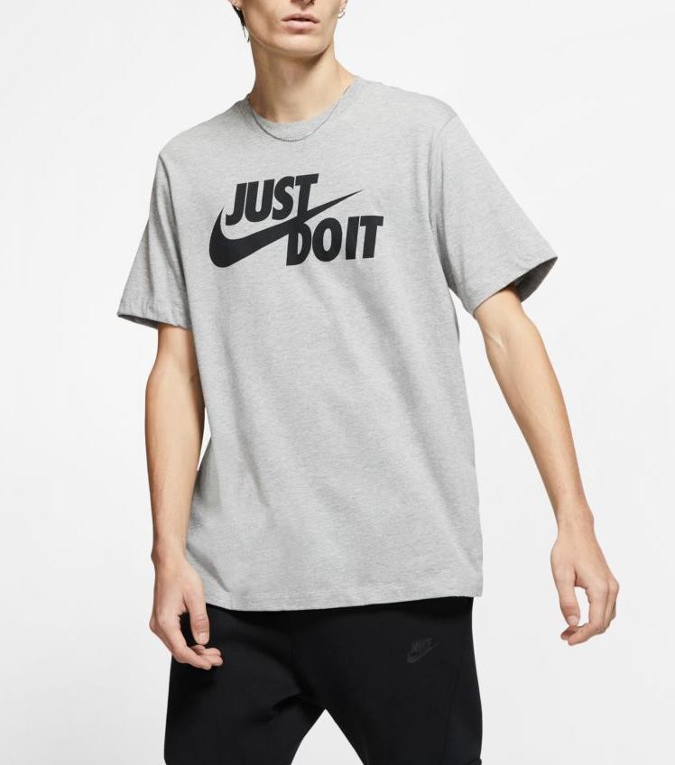 Nike Men’s Sportswear Just Do It Swoosh Graphic T-Shirt AR5006-063 Dark Grey S
