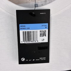 Nike Sportswear Mens Swoosh T-Shirt White Black Big Logo M BV0621-100 NWT