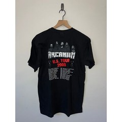2009 US Tour Arcanium Metal Concert Graphic Black Shirt Tee 2000s M Medium