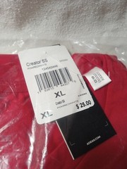 Adidas Men’s Creator Short Sleeve T Shirt Red EK0092 Size XL
