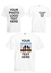 Personalised T-Shirt Custom Printed Your Text Photo Logo Stag Do Hen Party Top.