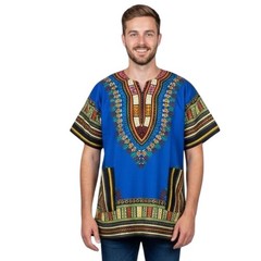#1 Best Quality Unisex African Bright Dashiki 100%Cotton Shirt Variety Colors.