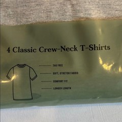 NEW Goodfellow & Co. 4 gray classic Crew neck slim T-shirts size M short sleeves