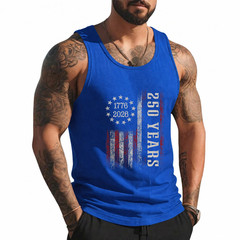 250 Years of Freedom 1776 2026 American Flag 4 July Vintage Tank Top