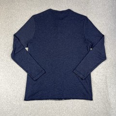 G-Star Raw Henley Shirt Mens XXL Blue Long Sleeve Knit Pattern Logo Buttons
