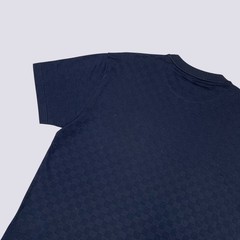 Louis Vuitton LV Embroidery Logo Damier Cotton Pique T-Shirt Blue Size L