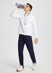 Men’s Thermal Fleece Long Sleeve Shirt for Cold Weather Workout and Running L