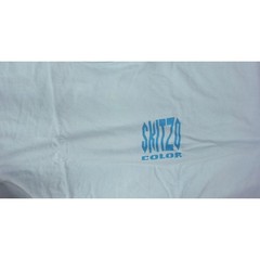 Vintage 90s Skitzo Color T Shirt Baby Blue Single Stitch Boxy Oversized Mens XXL