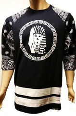 authentic Private Label Tyga Last Kings T-shirt Bandana Raglan Baseball Tee