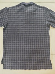 Vtg Polo Ralph Lauren Windowpane Plaid Polo Shirt Mens M Blue Graph Grid Cotton