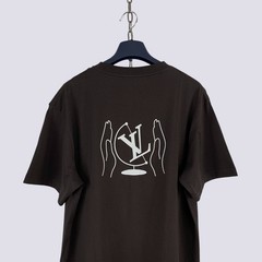 Louis Vuitton LV Print Washed Short Sleeve Cotton Crewneck T-Shirt Brown Size L