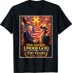 250 Years America Anniversary 250th Trump Washington T – Shirt