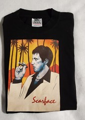 Pro Team Super Heavy Weight 100% Cotton ScarfacT Shirt Graphic Print Sz XL