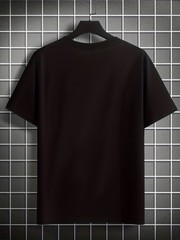 Men Retro Cassette Print T-Shirt – Casual Crew Neck, Slight Stretch, Summer Top√