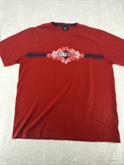 Vintage Tommy Hilfiger Y2K T-Shirt Men’s Large Floral Hibiscus Logo 100% Cotton