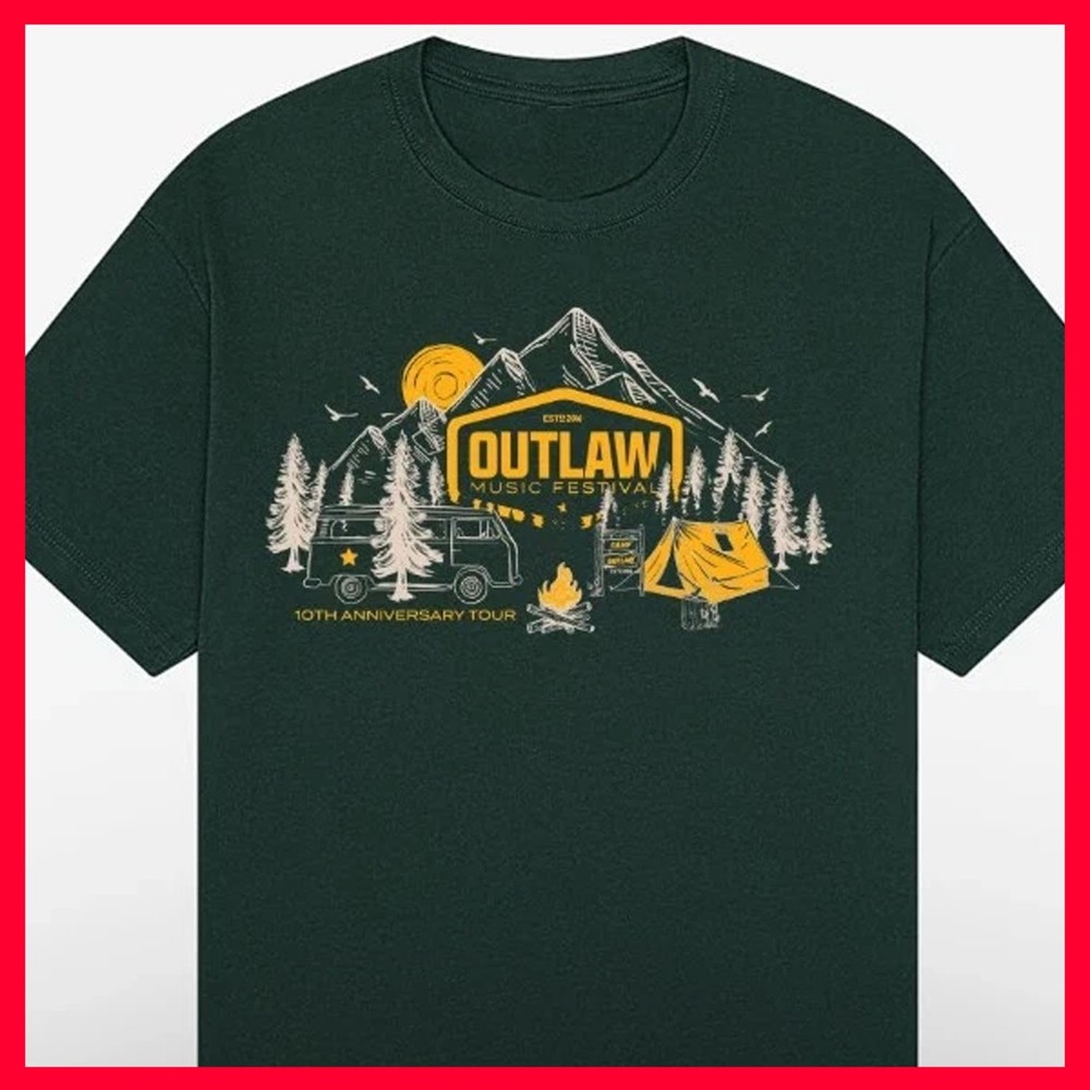 HOT NEW – Outlaw Music Festival July 2025 T-Shirt Gift All Size