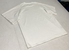 Oversized T Shirt Mens XL White Media Buttons Logo Streetwear Embroidered Crew