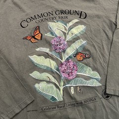 Common Ground Country Fair 2023 Floral Butterfly Long Sleeve Tee Shirt Small