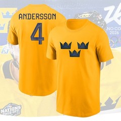 NEW SALE – Gold’s Team Sweden Hockey Hockey 2026 Name & Number For Fans