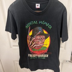 1991 Grail Freddy Krueger Fan Club T Shirt Single Stitch Size Large 💎