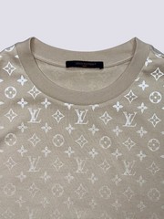 Louis Vuitton LV Monogram Gradient Cotton Crewneck T-Shirt Beige Size L