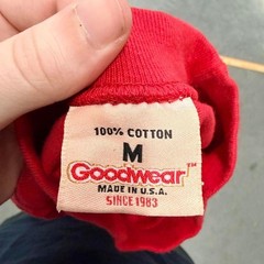 Vintage 90s Goodwear Heavyweight Red Pocket T-Shirt USA Made