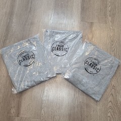 Set of 3 True Classic Crew Neck T-Shirt Men’s Light Gray 2XL -New!