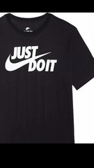 NIKE Just Do It Men’s T Shirt Style AR5006-011 Black/W Size Medium